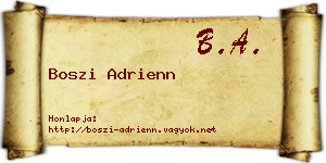 Boszi Adrienn névjegykártya